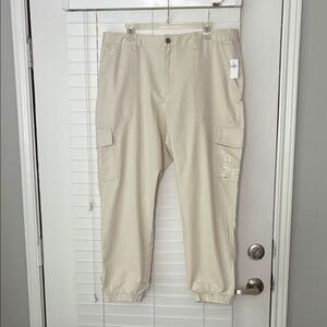 GAP Girlfriend Joggers Pants Plus Khaki SZ 18 New With Tag Gorpcore